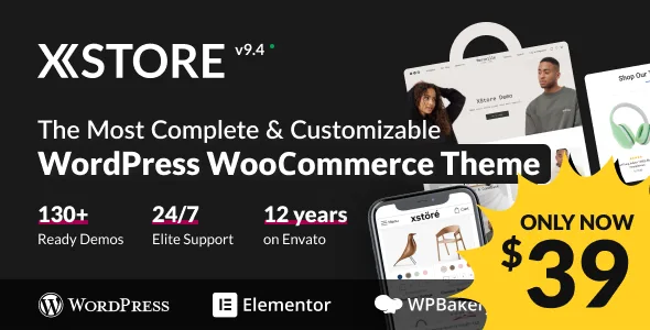 XStore 汉化中文版|高级多功能自定义WooCommerce主题模板-极客小站