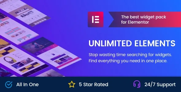 Unlimited Elements for Elementor Pro 汉化中文版|Elementor高级扩展元素包WordPress插件-极客小站