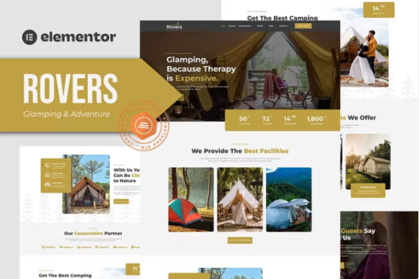 Rovers – Glamour Camping & Adventure Elementor 模板套件-极客小站