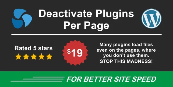 Deactivate Plugins Per Page 完美汉化中文版|WordPress按页面禁用插件-极客小站